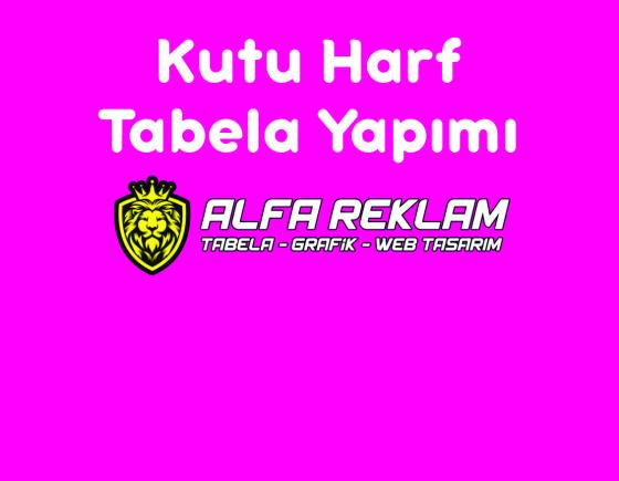 Bartın Kutu Harf Tabela